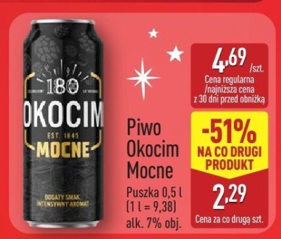 Piwo Okocim Mocne promocja w Aldi