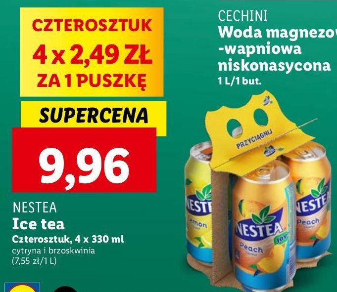 Napój peach + napój lemon Nestea promocja