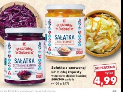 Sałatka z czerwonej kapusty K-classic stąd takie dobre! promocja