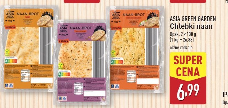 Chleb naan brot z czosnkiem Asia green garden promocja