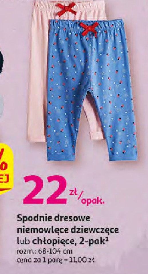 Spodnie dresowe niemowlęce dziewczęce 68-104 cm promocja