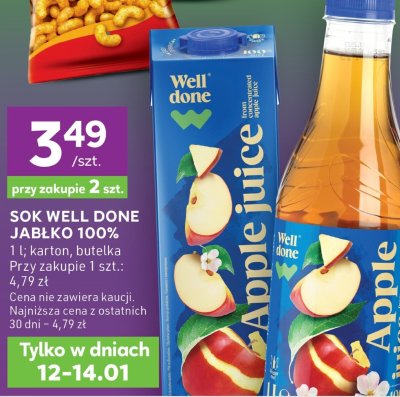 Sok jabłko 100% promocja w Stokrotka