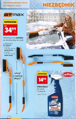 Zmiotka teleskopowa ze skrobaczką do szyb GTmax 80-109 cm promocja w Biedronka