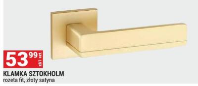 Klamka KLAMKA SZTOKHOLM rozeta fit, złoty satyna promocja w Merkury Market