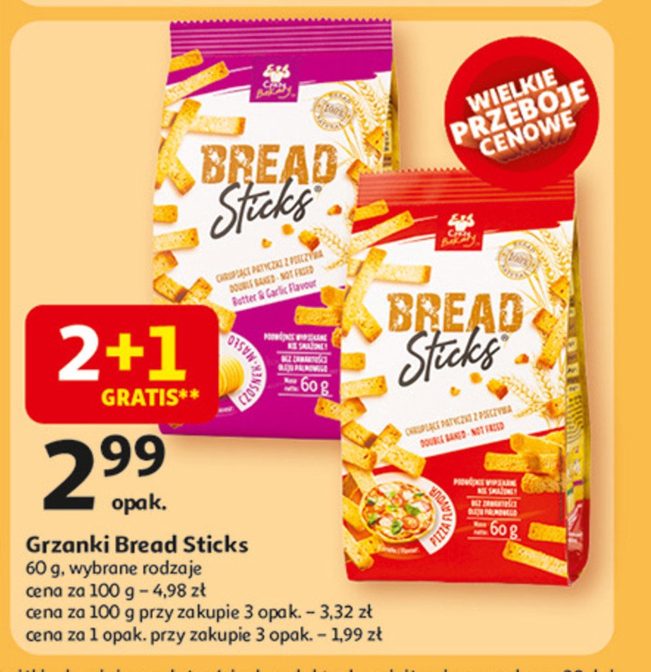 Grzanki pizza Crazy bakery promocja w Auchan