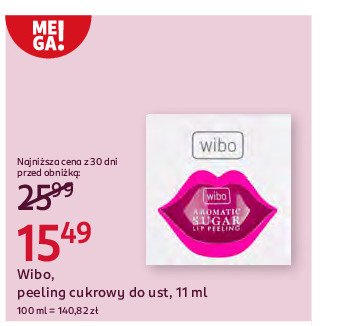 Peeling cukrowy do ust Wibo aromatic sugar promocja w Rossmann