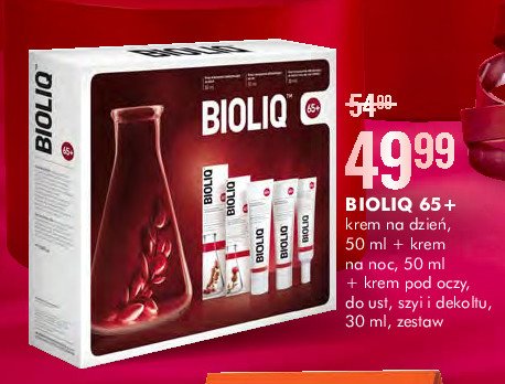 Zestaw w pudełku bioliq 65 + krem na dzień 50 ml+ krem na noc 50 ml + krem do skóry oczu, ust, szyi i dekoltu 30 ml Bioliq zestaw promocja