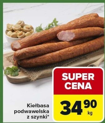 Kiełbasa podwawelska SZYMKI promocja w Carrefour Express