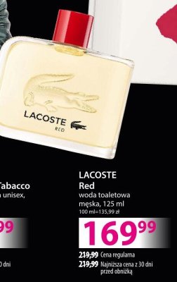 Woda toaletowa LACOSTE Red męska promocja w Hebe