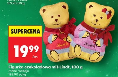 Figurka czekoladowa miś Lindt, 100 g promocja w Biedronka