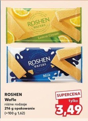 Wafelki cytrynowe Roshen promocja