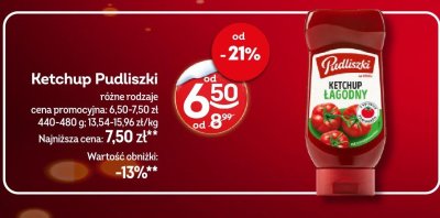Ketchup Pudliszki różne rodzaje promocja w Żabka