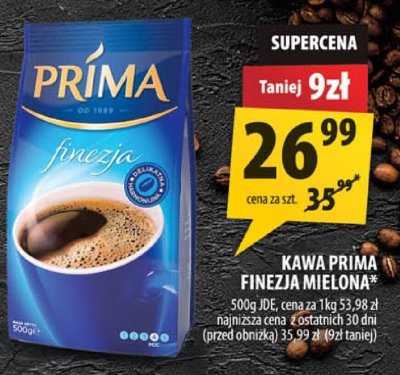 Kawa Prima Finezja mielona promocja w Arhelan