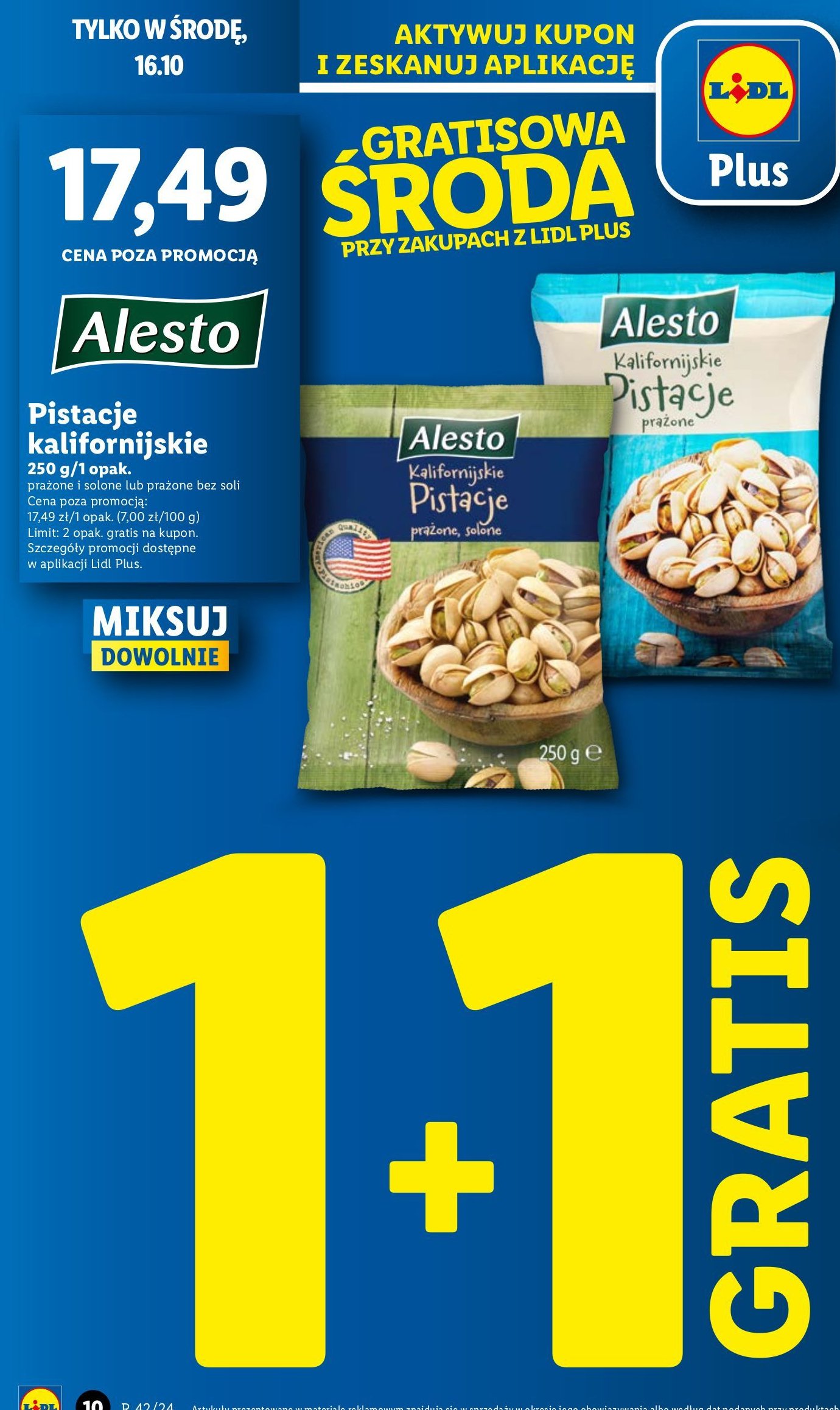 Pistacje bez soli Alesto promocja