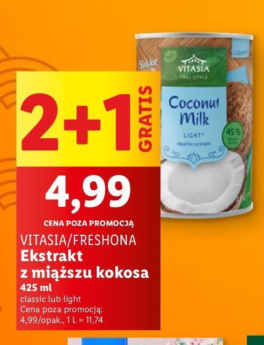 Mleczko kokosowe Vitasia promocja