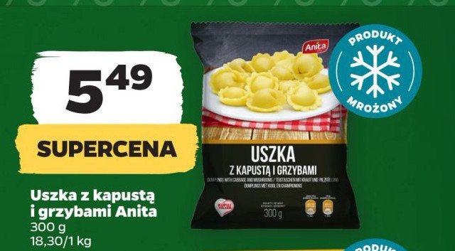 Uszka z kapustą i grzybami Anita promocja