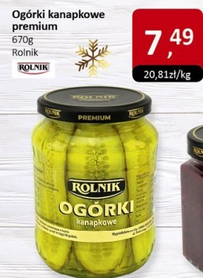 Ogórki kanapkowe premium 670g Rolnik promocja w Market Point