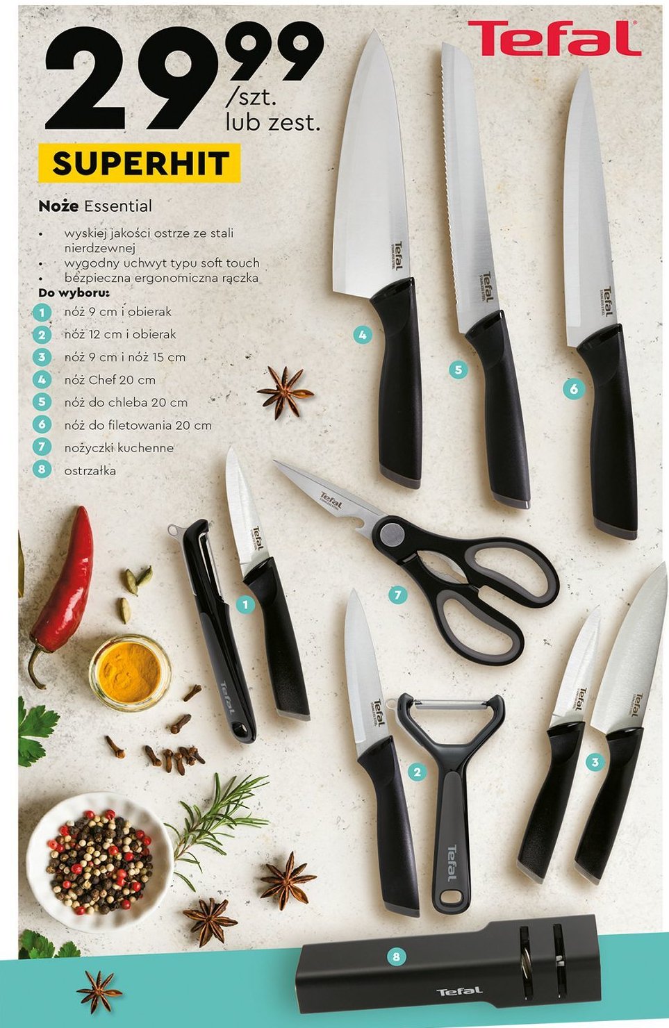 Nożyczki kuchenne essential Tefal promocja