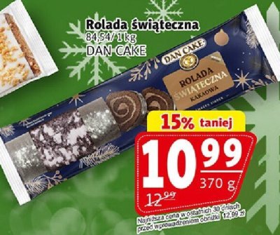 Rolada świąteczna DAN CAKE promocja w Prim Market