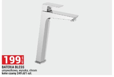 Bateria BLESS umywalkowa, wysoka, chrom kolor czarny 249 zł/1 szt. promocja w Merkury Market