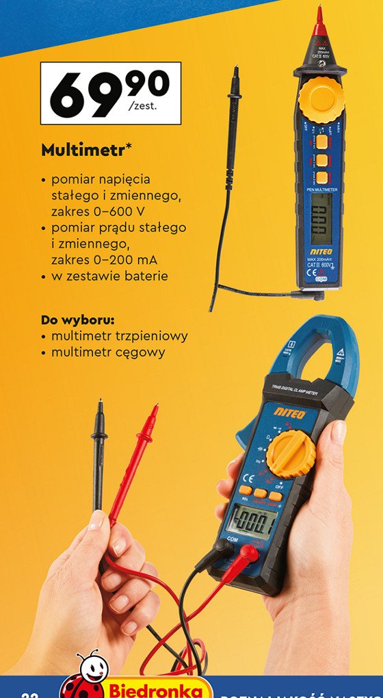 Multimetr trzpieniowy Niteo tools promocja w Biedronka