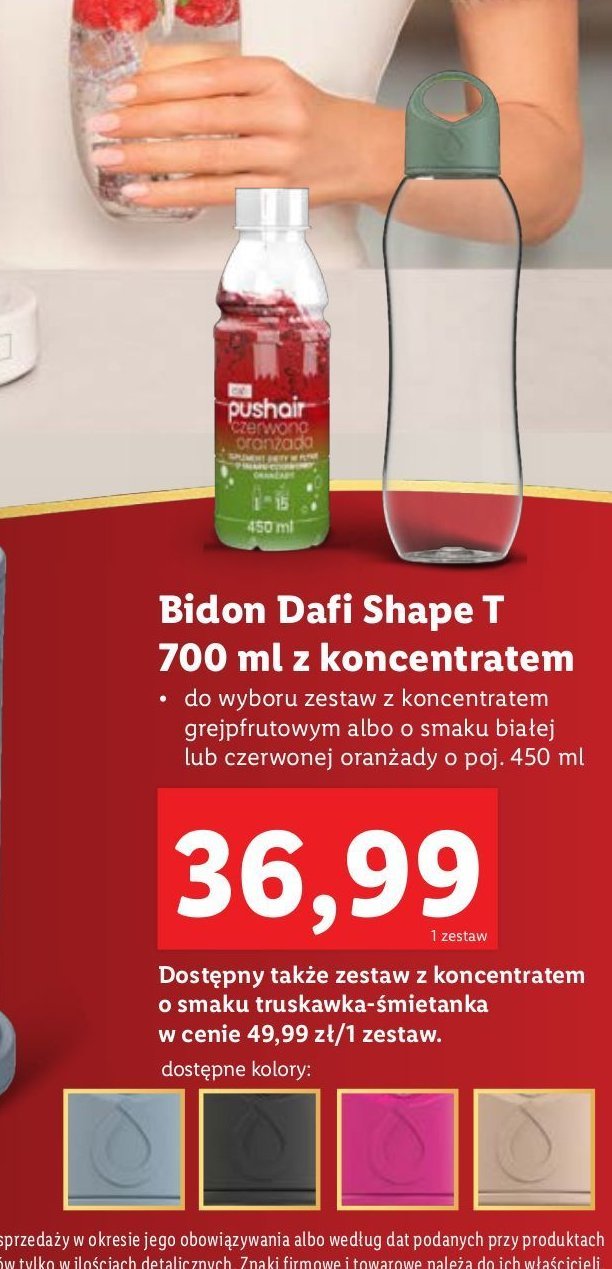 Bidon + koncentrat grejpfrutowy 450 ml Dafi promocja