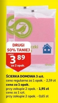 Ścierki domowe Auchan na co dzień (logo zielone) promocja