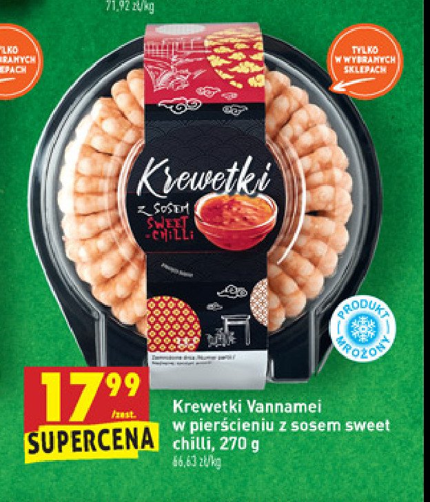Krewetki vannamei w pier艣cieniu z sosem sweet chilli promocja