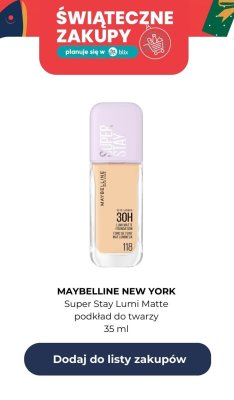 Podkład do twarzy Super Stay Lumi Matte promocja w Kaufland