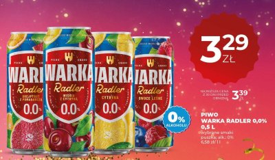 Piwo Warka Radler 0,0% 0,5 L promocja w Duży Ben