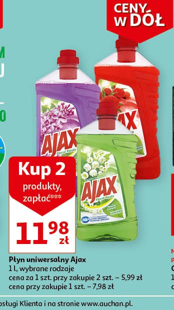 Płyn do mycia polne kwiaty Ajax floral fiesta Ajax . promocja