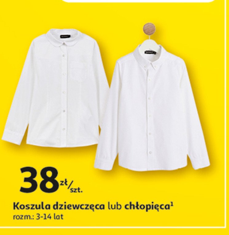 Koszula chłopięca 3-14 lat biała Auchan inextenso promocja