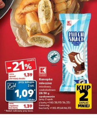 Kanapka mleczna czekoladowa K-classic promocja