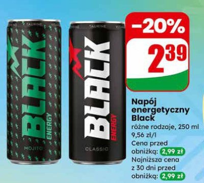 Napój energetyczny Black promocja w Dino