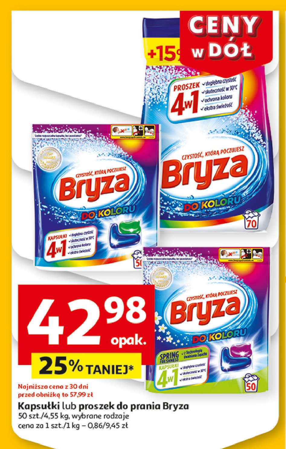 Kapsułki do koloru 4w1 Bryza promocja w Auchan