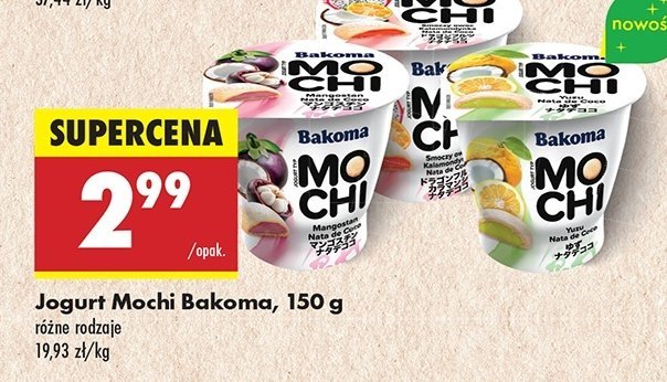 Jogurt o smaku yuzu Bakoma mochi promocja w Biedronka