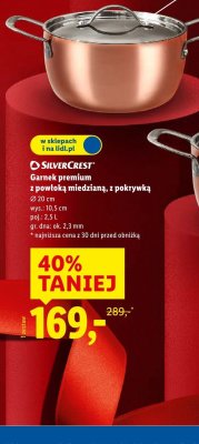 Garnek premium z powłoką miedzianą, z pokrywką SilverCrest ⌀ 20 cm promocja w Lidl