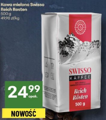 Kawa mielona Swisso Reich Rosten promocja w Delikatesy Centrum