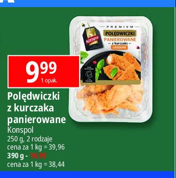 Polędwiczki panierowane z kurczaka łagodne Konspol promocja