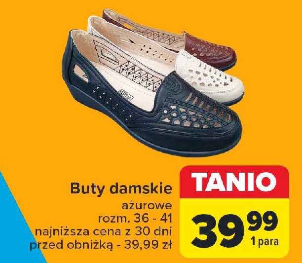 Buty damskie ażurowe rozm. 36-41 promocja