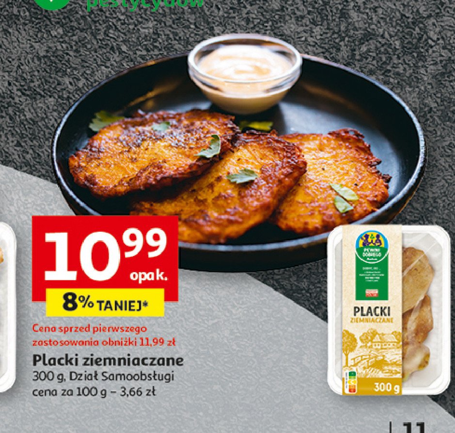 Placki ziemniaczane Auchan pewni dobrego promocja