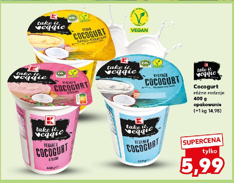 Cocogurt ananasowy K-classic takie it veggie promocja