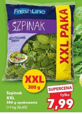 Szpinak XXL Fresh Line promocja w Kaufland