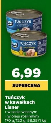 Tuńczyk w kawałkach w sosie własnym promocja w Netto