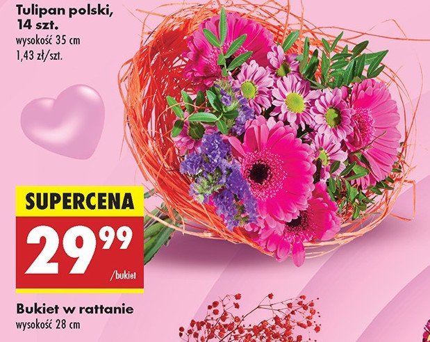 Bukiet w rattanie promocja