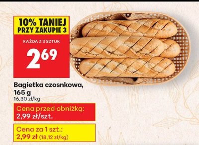 Bagietka czosnkowa promocja w Biedronka