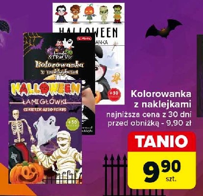 Kolorowanka z naklejkami halloween promocja w Carrefour