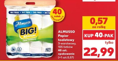 Papier toaletowy 3-warstwowy 105 listków promocja w Kaufland
