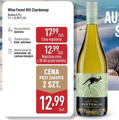 Wino Forest Hill Chardonnay promocja w Aldi