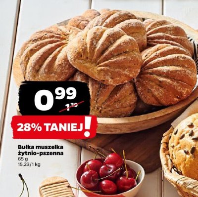 Bułka muszelka żytnio-pszenna promocja w Netto